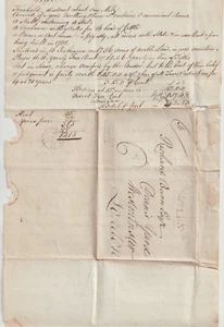 1792 CUMBERLAND CURVED WHITEHAVEN PMK LETTER MATTHEW HALL RICHARD BURN LONDON - Picture 1 of 3