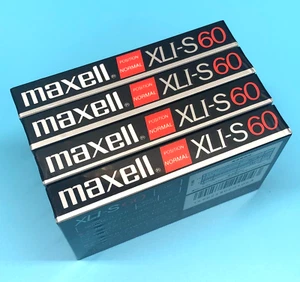 Set of 4 NEW Maxell XLI-S 60 Minute Type I Super Fine Epitaxial Cassette Tapes - Picture 1 of 11