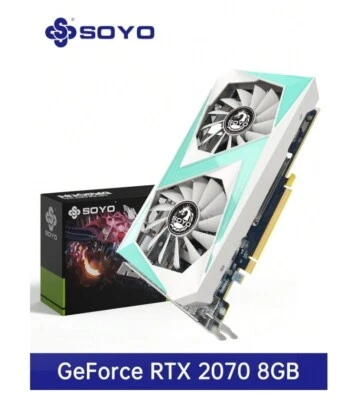SOYO RTX 2070 Super 8GB GDDR6 VRAM, DisplayPort, HDMI, USB-C Graphics Card - NEW - Image 1 of 4