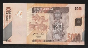 Congo Dem.Rep. 5000 Francs, 2005, UNC, p102a, ERROR ! REMAINDER ,Without Serial - Picture 1 of 2