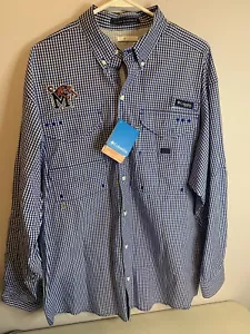 Columbia PFG Memphis Tigers Button Up Shirt Long Sleeve New With Tags $75.00 - Picture 1 of 10
