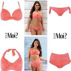 Pour Moi Hot Spots Coral Underwired Bikini Top, Padded Top, Control & Tie Brief