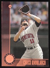 1996 Leaf Bronze  43 Chuck Knoblauch   Minnesota Twins