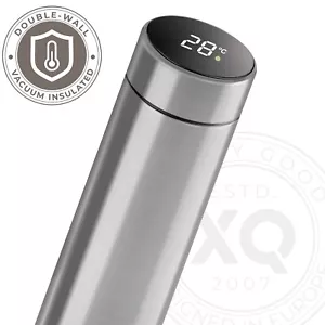 Thermosflasche mit LED-Anzeige Temperatur Edelstahl Isolierflasche Trinkflasche - Bild 1 von 5
