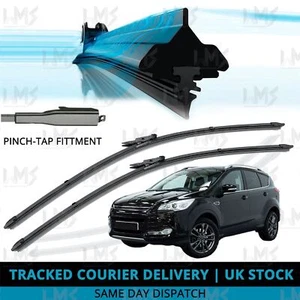 For Ford Kuga 2013-2019 Front Windscreen 28" 28" Flat Aero Wiper Blades Set - Picture 1 of 7