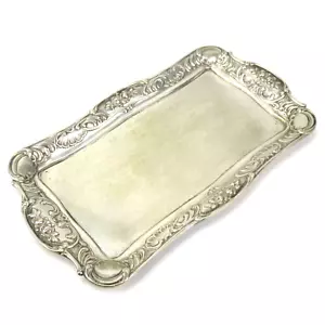Bellissimo Vassoio in Argento 800 Stile Rococò Rocaillen Silver Tray 176g - Foto 1 di 5
