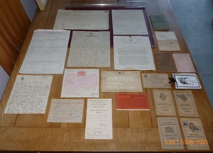 PICTON FAMILY HISTORY PAPERWORK SMALL LOT BIRTH, DEATH, MEDICAL, IDENTITY CARDS - Picture 1 of 21