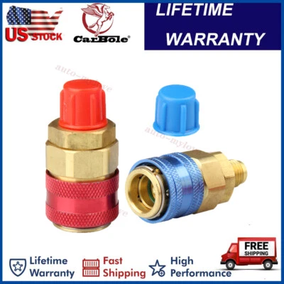 Acoplador rápido adaptadores laterales bajos altos para manguera SAE de 1/4" tanque de refrigerante Foto 1 de 4