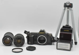 Objetivo réflex de película Canon T70 35 mm Cosina trípode Susis flash #E1 - Imagen 1 de 12