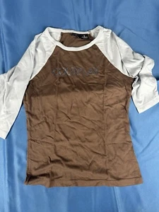 Camisa Coldplay Tour marrón y gris talla pequeña para mujer NOS - Imagen 1 de 3