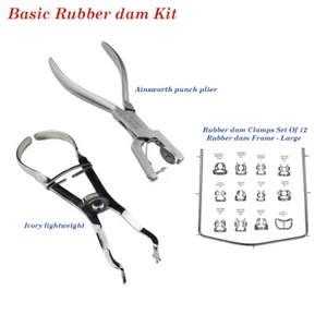 Dental Endodontic Rubber Dam Ivory Lightweight Ainsworth Punch Plier Clamp Frame - Picture 1 of 5