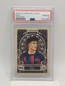 2022-23 Topps Deco UEFA Soccer Gavi PSA 10 Artistry FC Barcelona  - Bild 1 von 2