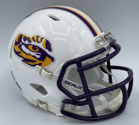 CUSTOM RIDDELL SPEED MINI FOOTBALL HELMET - LSU TIGERS Cover