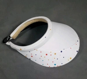 Golfkappe Visier Herren Einheitsgröße weiß Logo Vlies HERGESTELLT IN DEN USA IMPERIAL Farbspritzer - Bild 1 von 5