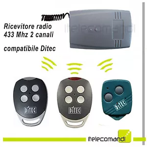 Ricevitore radio ricevente 2 canali 433 Mhz compatibile con tutti Ditec 433 Mhz - Bild 1 von 1