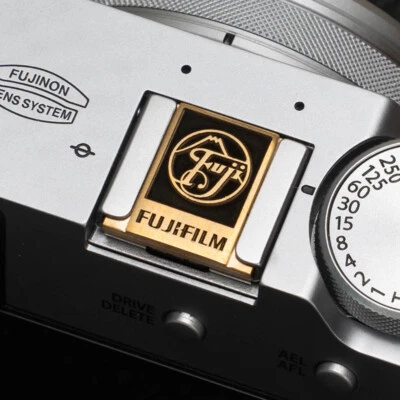 Brass Camera Hot Shoe Cover For Fujifilm X Series Camera - Image 1 of 4