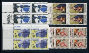 Estampillas de Estados Unidos MNH - 4 bloques de placas diferentes de 4 Scott 1556 1557 1579 1580 lote02 - Imagen 1 de 1