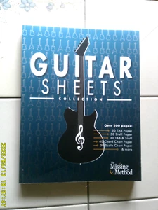 Guitar Sheets Collection: Over 200 Pages Of Blank Tab Paper, Staff Paper, New - Picture 1 of 1