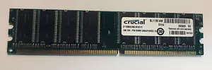 CRUCIAL MEMORY CARD 1GB 184 - PIN UNBUFF DIMM 128MX64 DDRPC3200 (CT12864Z40B) - Picture 1 of 2