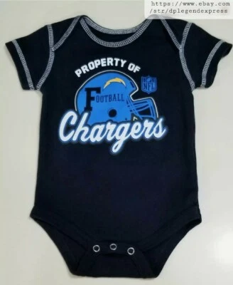 充电器洛杉矶足球头盔团队服装婴儿紧身衣 1-PC 3/6 Mo — 第 1/4 张图片