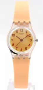 Neu Swiss Swatch lässig rosa zierlich orange Silikon Damenuhr 25mm LK395 $70 - Bild 1 von 5