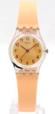 Nuevo Reloj Mujer Swiss Swatch CASUAL Rosa Pequeño Naranja Silicona 25mm LK395 $70 Foto 1 de 4