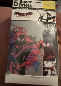 Spiderman Boys Spiderverse Boxer Briefs Underwear 5 Pack Size 8 Marvel - Picture 1 of 8