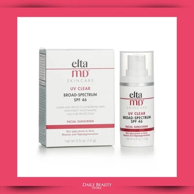 Elta MD UV Clear Broad Spectrum SPF 46 Facial Suncreen 14g 0.5oz EXP 11/2027 NEW - Image 1 of 2