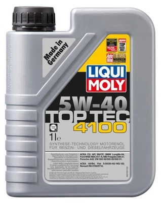 LIQUI MOLY Top Tec 4100 Aceite de motor 5W-40 Aceite sintetico Aceite para motor - Imagen 1 de 4