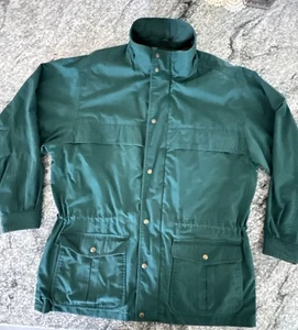 Eddie Bauer Men's Vintage Wool Flannel Lined Mountain Parka Green Large Nice - Picture 1 of 12