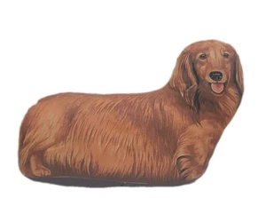 2007 Long Hair Dachshund Dog Pillow Door Stop Patty Reed Designs Susan - Picture 1 of 4