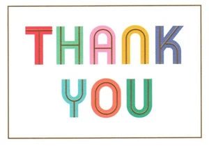 Colors of The Rainbow Color LGBTQ Thank You Blank Inside By Hallmark Set of 12 - Picture 1 of 2