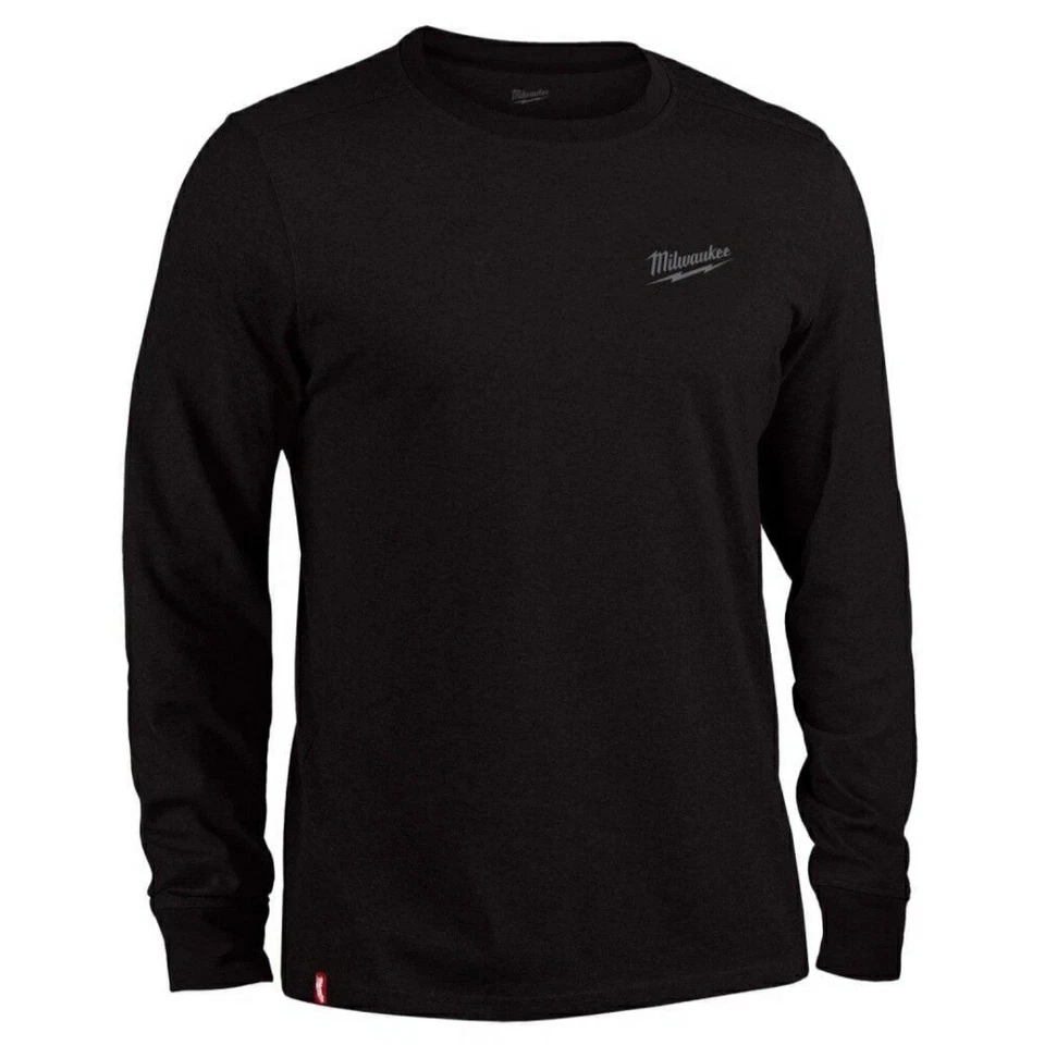 Milwaukee (604B-2X) Men's 2XL Black Long-Sleeve Hybrid Work T-Shirt