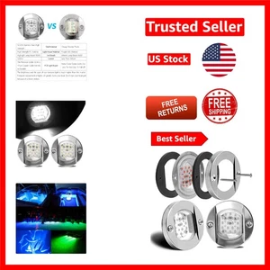 High-Intensity LED Marine Lights 18 Pack - Stainless Steel & Versatile - Foto 1 di 8