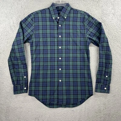 Ralph Lauren Shirt Mens Small Blue Green Black Watch Tartan Oxford Slim Pocket - Image 1 of 4