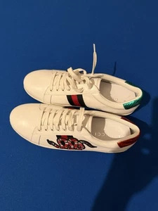 Gucci Rep Ace Leather Sneakers with Embroidery - Picture 1 of 5