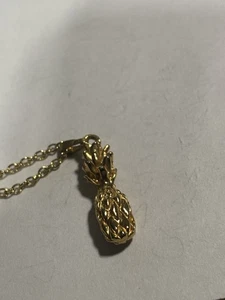 Ananas Halskette mit Anhänger, Modeschmuck schön mit Goldkette - Bild 1 von 11