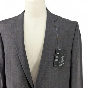 Michael Kors Herren Classic Fit Wollmischung Sport Mantel Blazer Kariert 48 L Braun Blau - Bild 1 von 8