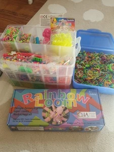 Loom Bands Gummibänder Sortierkasten Starter Set Kit Webhaken Webrahmen+Haken - Bild 1 von 5