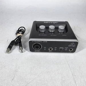 Behringer U-PHORIA UM2 Single Channel Audio Interface Black With Cord - Picture 1 of 6