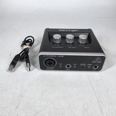 Behringer U-PHORIA UM2 Single Channel Audio Interface Black With Cord - Image 1 of 4