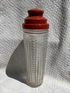 Shaker cocktail vintage Art Deco Medco 550 NYC con quadrante rosso una ricetta per bevande - Foto 1 di 10