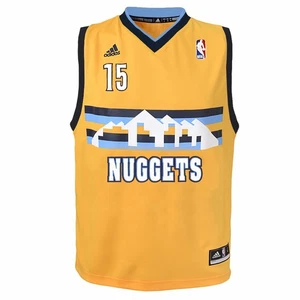 Carmelo Anthony Denver Nuggets NBA Adidas Alt Gold Boys Basketball Jersey - Picture 1 of 4