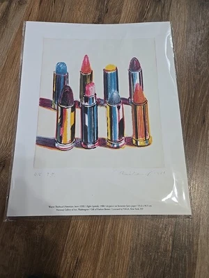 Ocho lápices labiales, 1988 por Wayne Thiebaud impresión artística póster museo 11x14 Foto 1 de 3