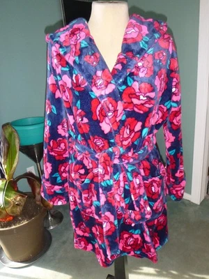 MUJER TALLA M/L "BETSY JOHNSON" BRILLANTE MUY SUAVE CAPUCHA/BOLSILLO CORBATA BATA Foto 1 de 4