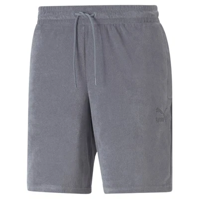 Pantalones cortos deportivos informales grises de 8 pulgadas con toalla PUMA Classics 53358169 Foto 1 de 4