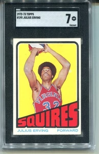 1972 Topps Julius Erving Rookie Card SGC 7 Nr MINT Graded Basketball #195 - Bild 1 von 6