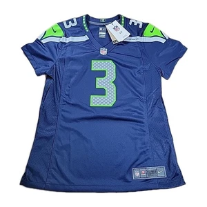 Nike On Field Seattle Seahawks Russell Wilson Blue Football Jersey Women L NWT - Picture 1 of 9