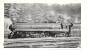 Norfolk Western 611 Streamlined Steam Locomotive J Class Vintage Magazine Cutout - Picture 1 of 1
