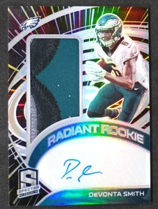 2021 Spectra Radiant Rookie Hyper Patch Auto DeVonta Smith Eagles 20/30 - Bild 1 von 2
